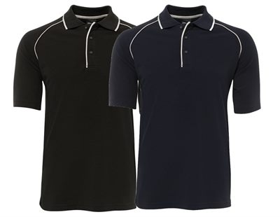 Crafted from durable poly/cotton blend, Raglan Sleeve Men's Polo Shirt