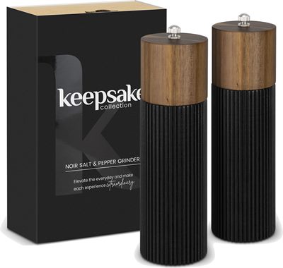 Keepsake Noir Wooden Salt and Pepper Grinders