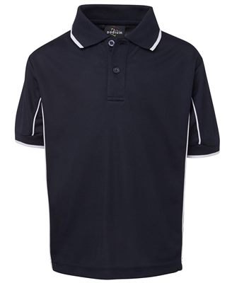 Embroidered Kids Coloured Trim Polos keep kids cool in the sun.