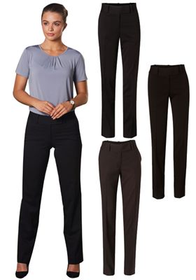 Ladies Poly Viscose Stretch Low Rise Pants