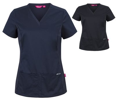 Ladies Stretch Panel Scrub Top