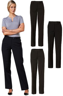 Ladies Wool Blend Stretch Slim Leg Flexi Waist Pants