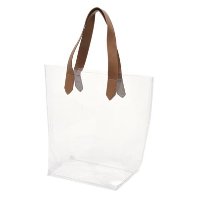 Lansing Leatherette Handled Clear Bag