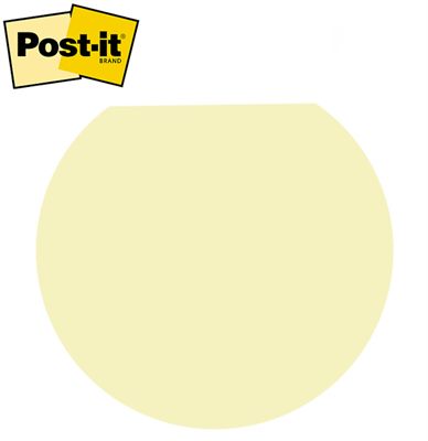 Large Flat Top Circle Shaped Post-it® Notes