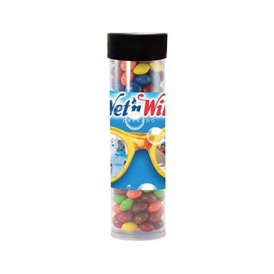 Large Gourmet Plastic Tube Filled With Chocolate Beans