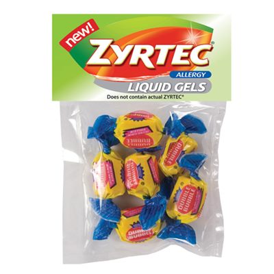 Large Header Bag Filled With Bubble Gum