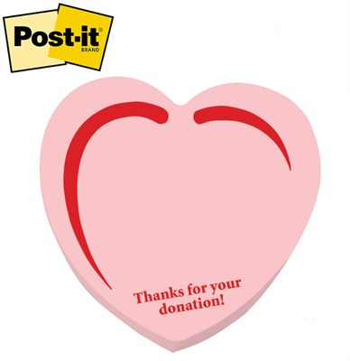 Large Heart Shaped Post-it® Notes