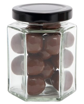 Large Hexagon Jar Malt Balls