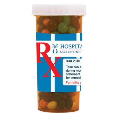 Large Pill Bottle Filled With Chocolate Beans