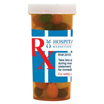 Large Pill Bottle Loaded With Jelly Beans