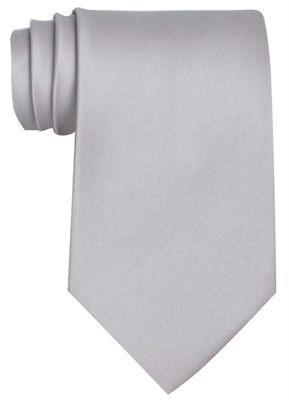 Light Grey Coloured Silk Tie