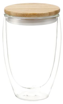 Mashaka Glass Cup with Bamboo Lid