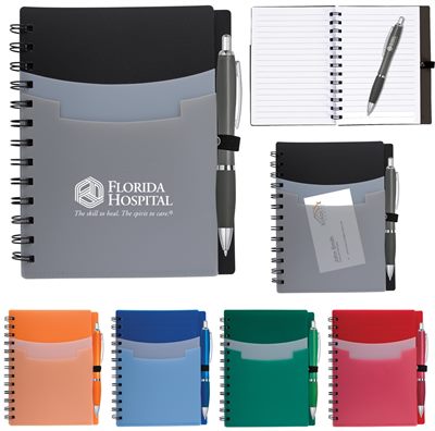 Medford Tri Pocket Notebook & Satin Pen
