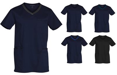 Mens Poly Cotton V Neck Scrub Top