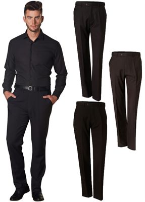 Mens Polyviscose Flexi Waist Stretch Pants