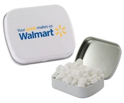 Mini Hinged Tin Filled With Sugar Free Peppermints
