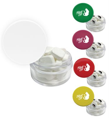 Mini Twist Container Filled With Custom Printed Mints