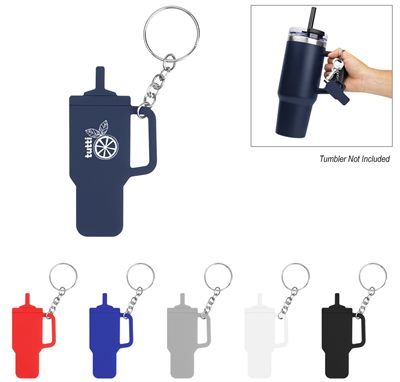 Frappe Tumbler Shaped Silicone Key Ring