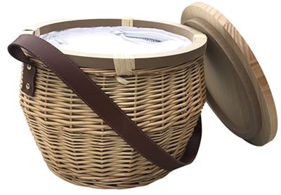 Momo Round Wicker Picnic Cooler Basket