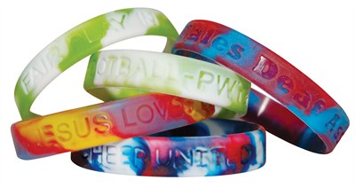 Multi Coloured Silicone Wristbands