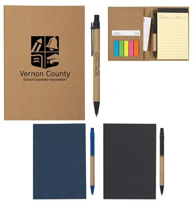 Muncie Notebook & Pen With Sticky Flags