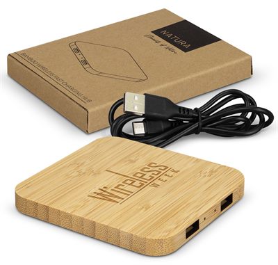 NATURA Bamboo Wireless Charging Hub