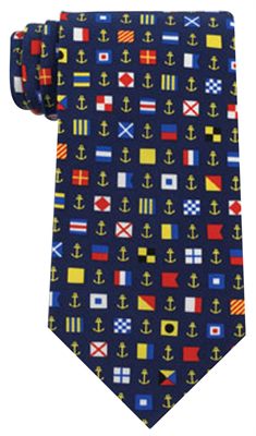 Nautical Flags Polyester Tie