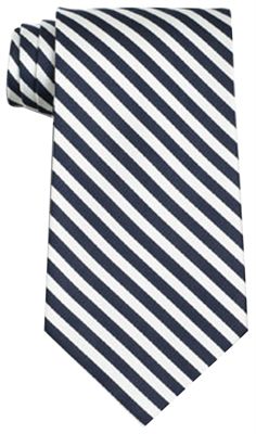 Navy Blue White Coloured Winchester Polyester Tie