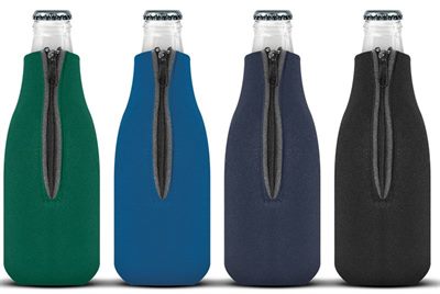 Open Cell Foam Zippered Stubby Cooler