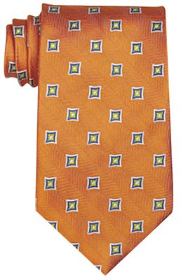 Orange Coloured Mendoza Polyester Tie