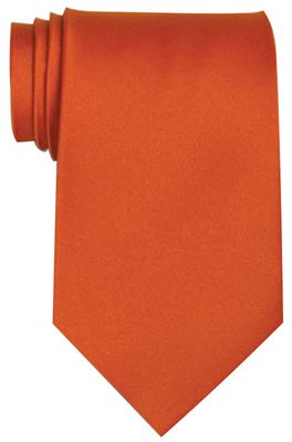 Orange Coloured Polyester Tie