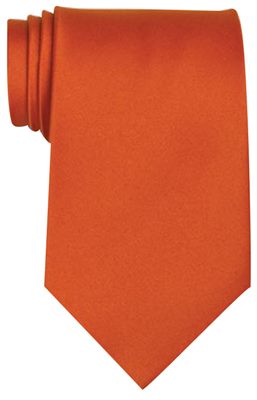 Orange Coloured Silk Tie