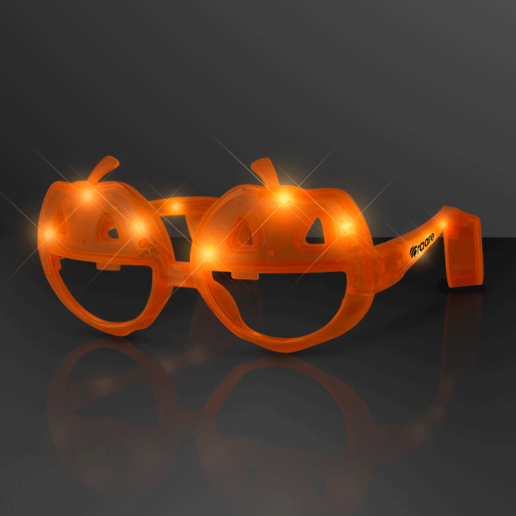 Orange Pumplin Shaped LED Flashing Glasses