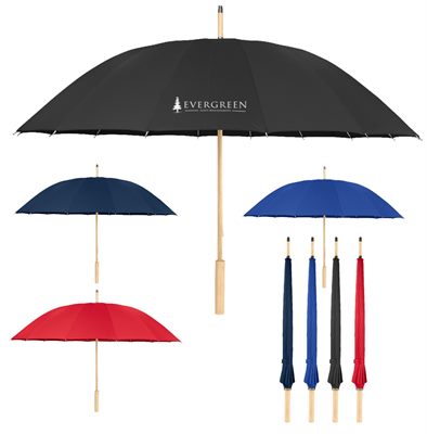 Spark rPET Canopy & Bamboo Handle Umbrella