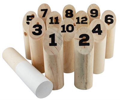 Outdoor Wooden Skittle Game