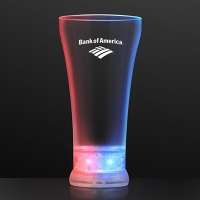 Pilsner Beer Glass Red White Blue LED