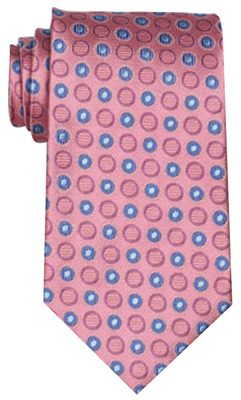 Pink Coloured Cambridge Polyester Tie
