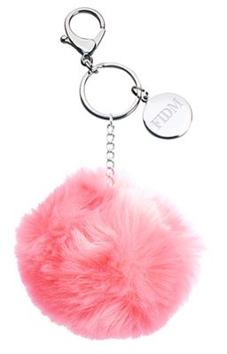 Furry  Pink Cottontail Keyring