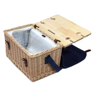 Ponto Wicker Basket With Picnic Table
