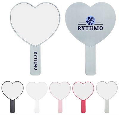 Pulse Heart Shaped Handheld Mirror
