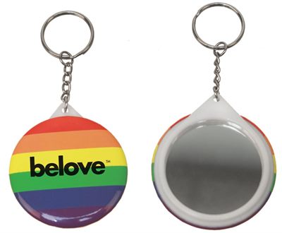 Rainbow Striped Keychain