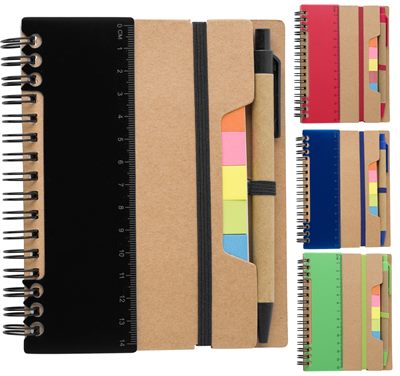 Recycled Wire Bound Paper Notebook & Pen