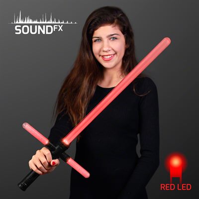 Red Flashing Cross Saber With Sound