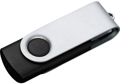 Revolve 4GB Black Flash Drive Silver Clip