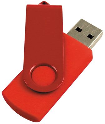 Splice 4GB Red USB Flash Drive Lacquered Clip