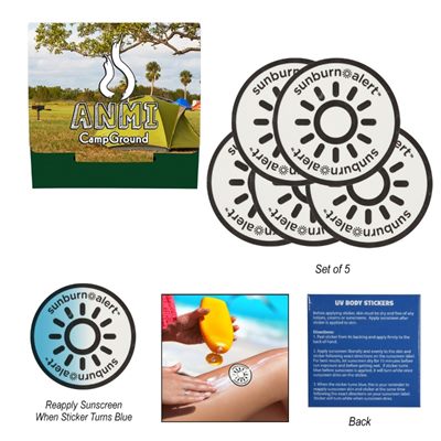 Round Sunburn Sticker 5 Pack