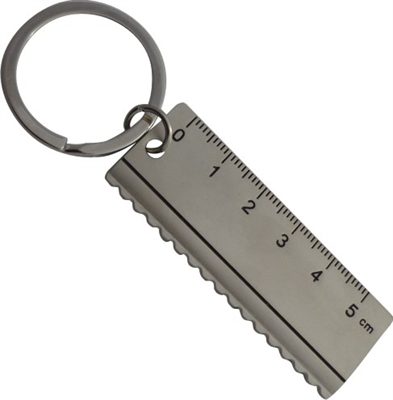 Ruler Shaped Keyring