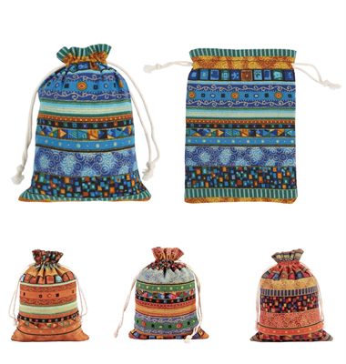 Rustic Linen Burlap Drawstring Gift Bag