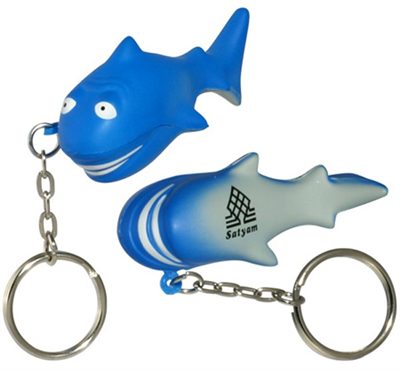 Shark Stress Ball Key Ring