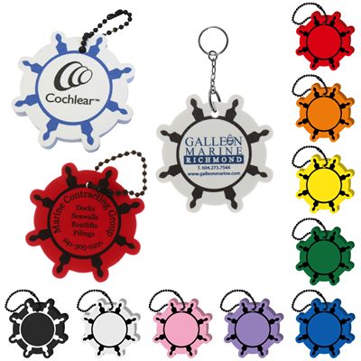 Ships Wheel Shape EVA Floating Keyring